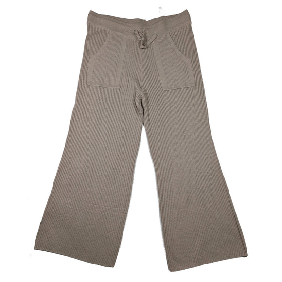 Splendid Georgie Cashblend Rib Cropped  Wide-Leg Sweater Pants Size Large NWT - Picture 1 of 7